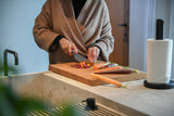 Oak Chopping Block with Anti-Slip Edge - High Model - Solid Oak Wood