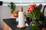 Kitchen roll holder - Oak wood - Black or natural 